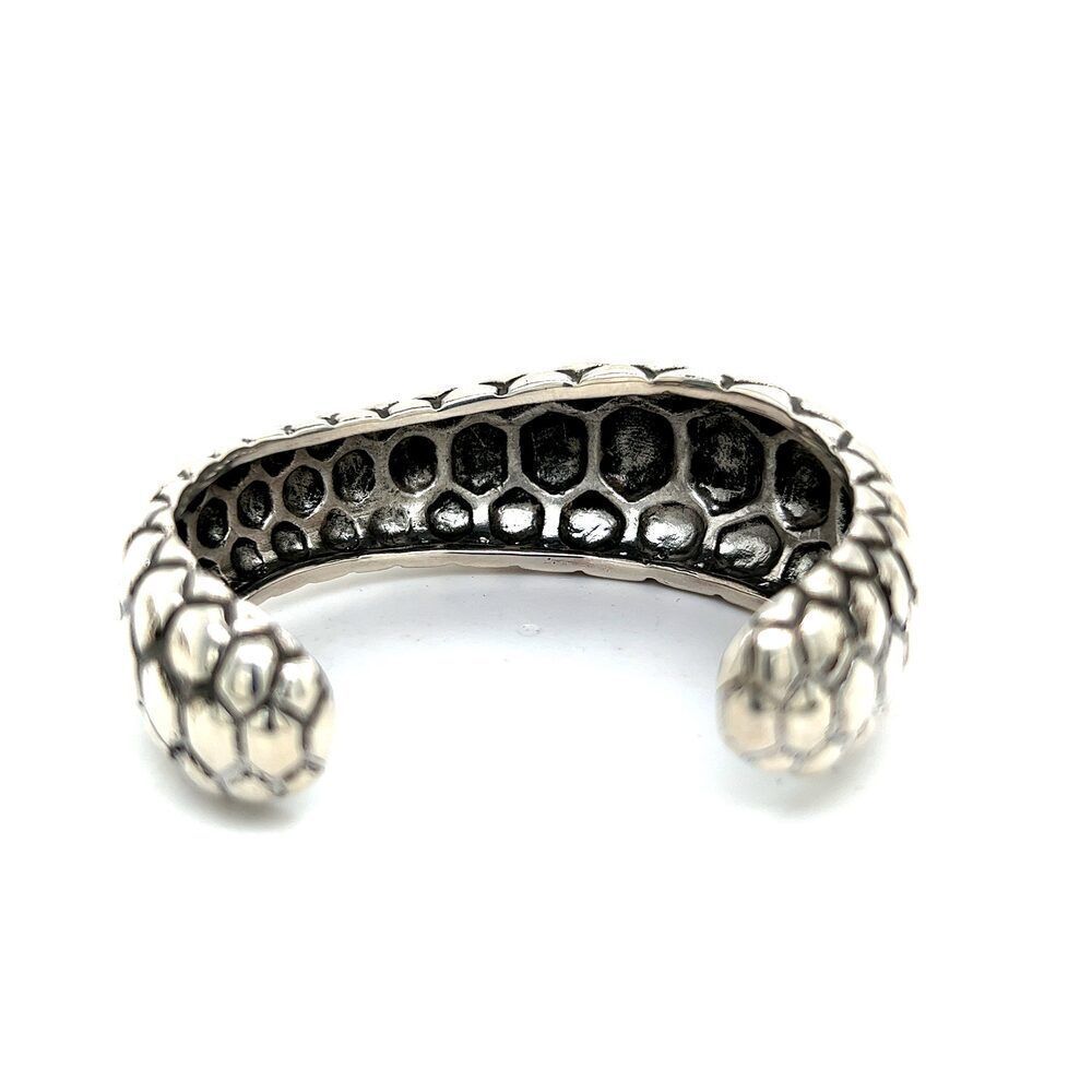 Tiffany & Co Bangle Bracelet 7.5" Medium Beehive Design Sterling Silver TIF885 - Picture 3 of 7